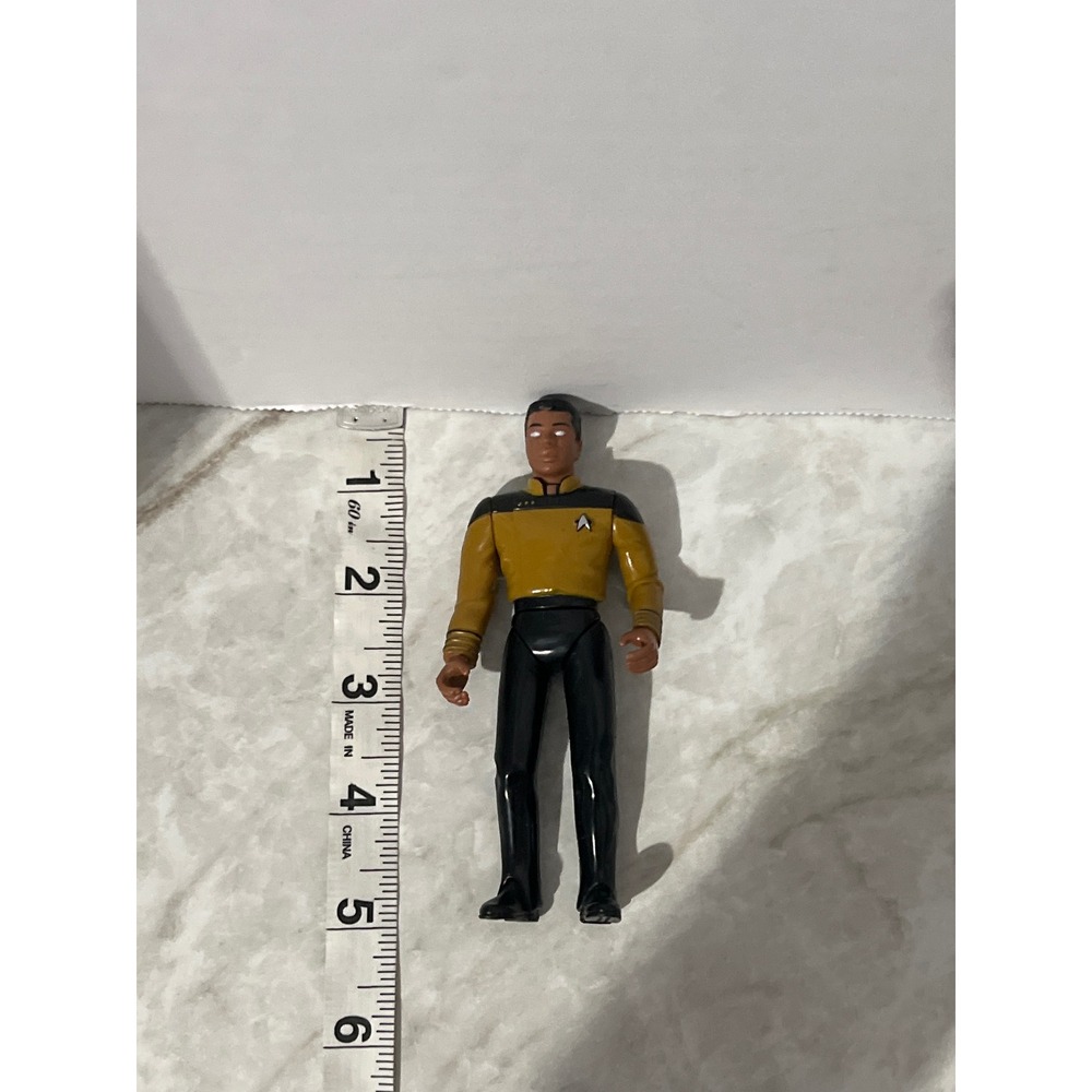 Vintage Star Trek Geordi La Forge Playmates Action Figure 5 Inch TNG Gold Black